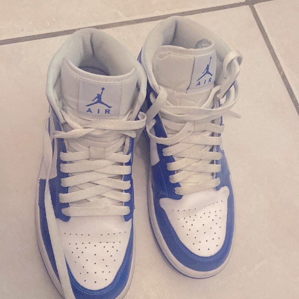 Women’s Size 8 Blue and White Air Jordans